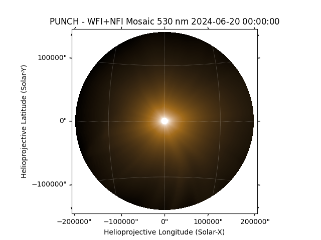 PUNCH - WFI+NFI Mosaic $530 \; \mathrm{nm}$ 2024-06-20 00:00:00